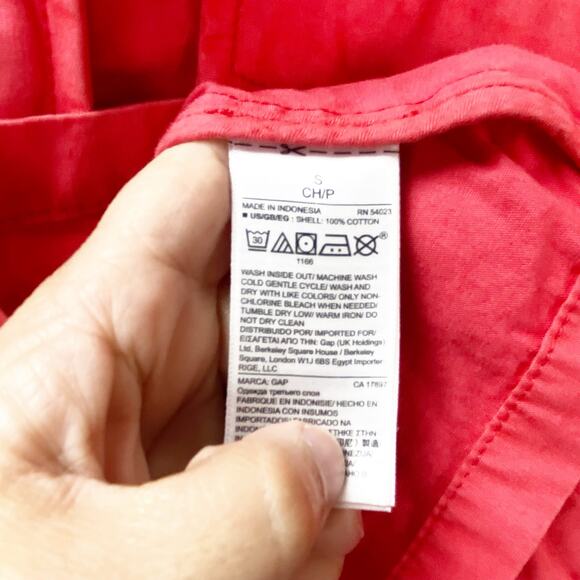 2/$30 Gap 8 Womens Coral Cinched Waist Outdoor Spring Utility Cargo Jacket - Picture 6 of 9